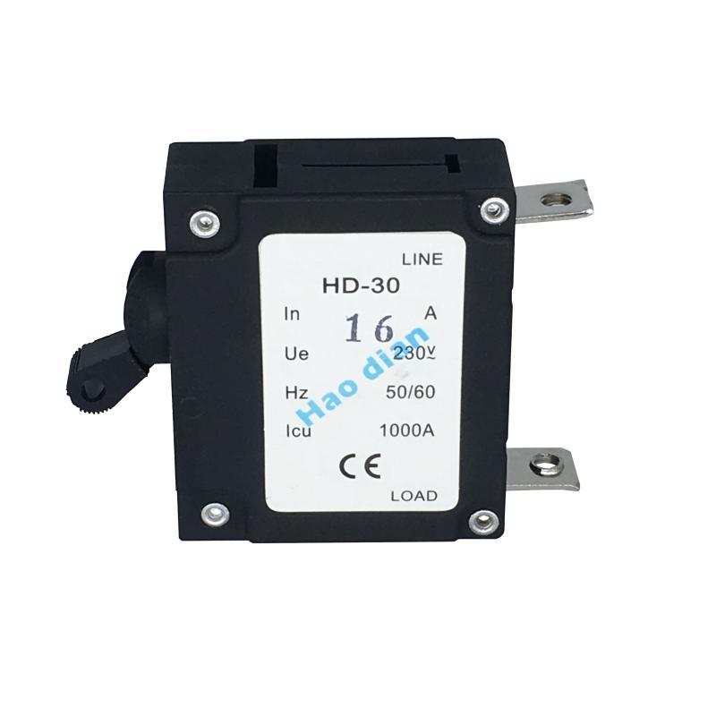 磁力液压电磁塑壳断路器HD-30系1P/16A液压 设备保护电磁式断路器