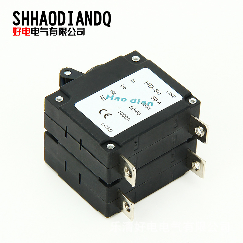 好电 低压断路器开关HD-30/2P 30A液压电磁断路器 设备保护过磁式